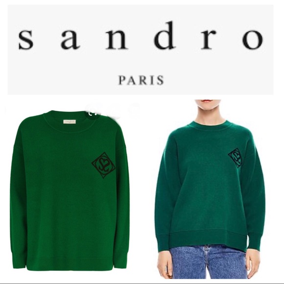sandro green sweater